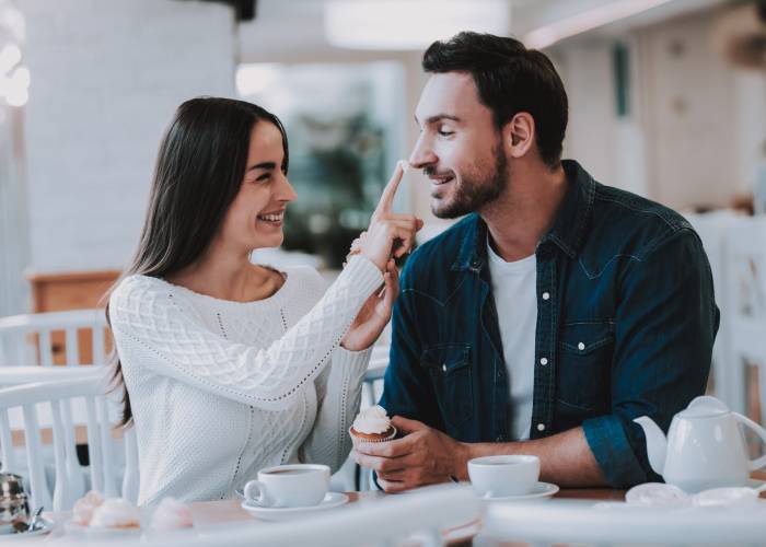 Guy and Girl Laughing